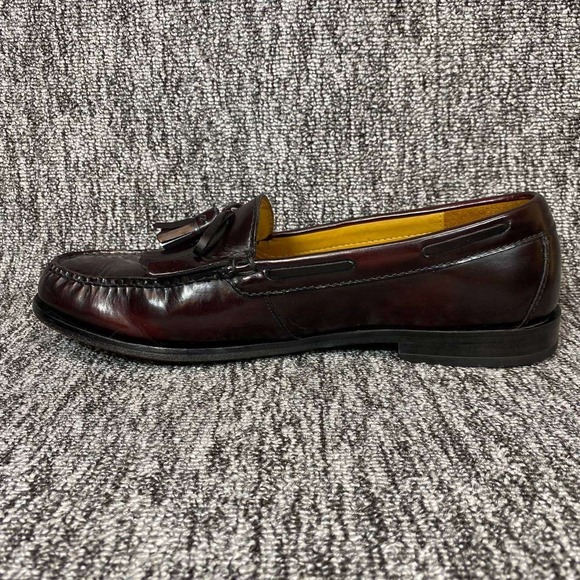 Cole Haan Pinch Tassel Kiltie Loafers Mens 10 D Burgundy Leather Dress Shoes main image 8